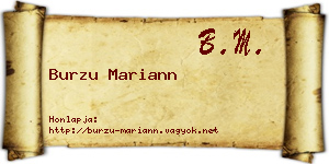 Burzu Mariann névjegykártya